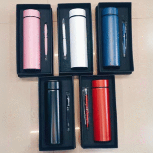 Flask with Pen Set