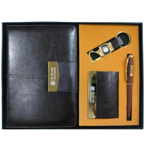 Diary + Pen + Key Chain + card holder (Bank of Baroda)
